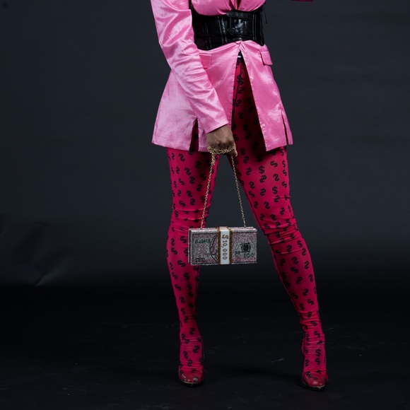 Money mesh footed leggings - Picture 1 of 2